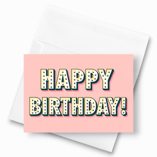 Sparkling Blush Birthday Card